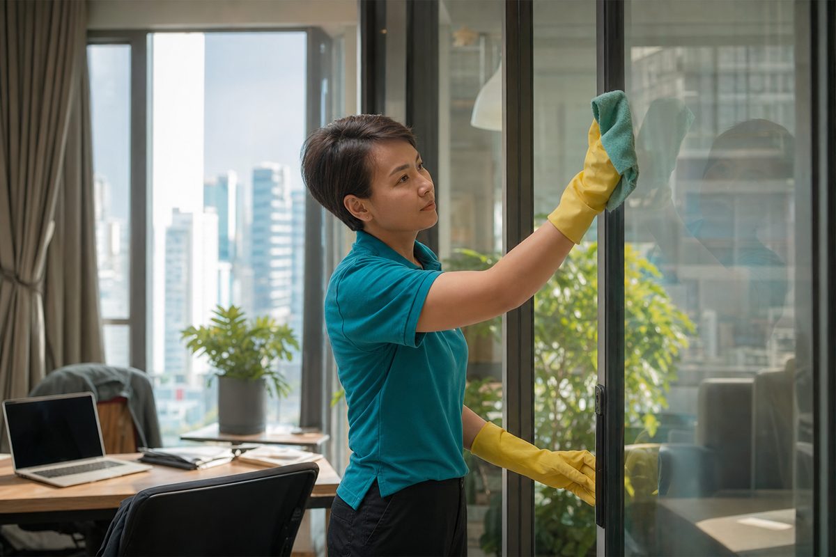ทีมงาน Sangkan Clean ทำความสะอาดออฟฟิศและที่พักอย่างมืออาชีพ